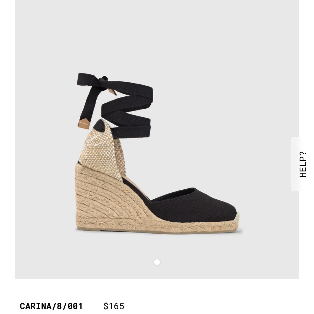 Castaner  black suede carina espadrille